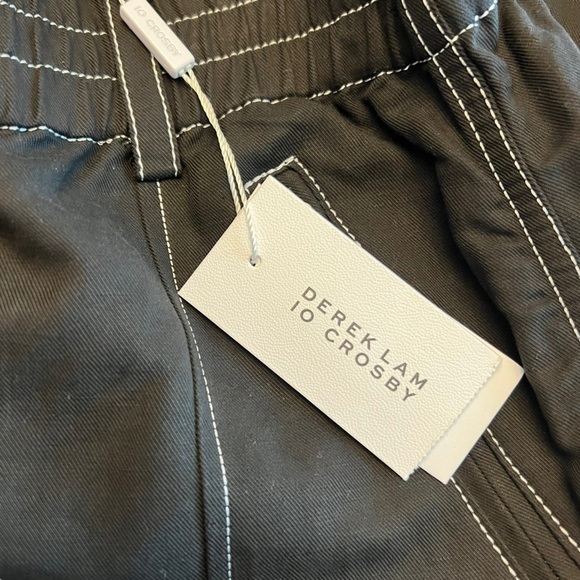 Derek Lam 10 Crosby - NWT Contrast Stitching Utility Joggers Trousers Sz 8 - Picture 9 of 12